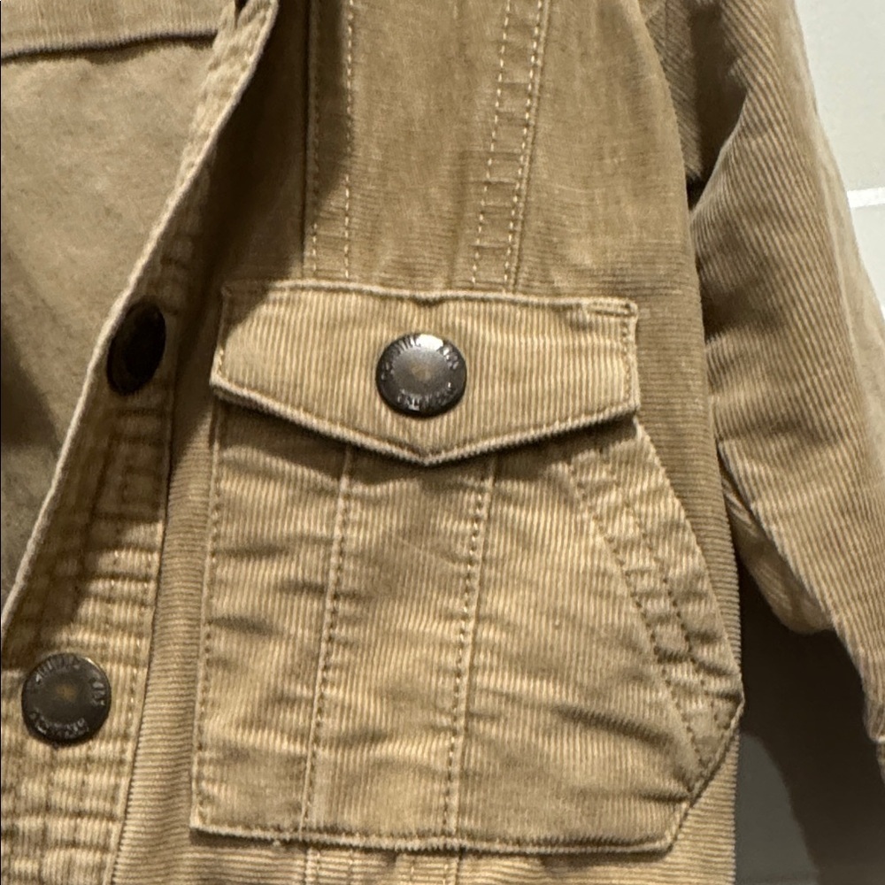 OshKosh B'gosh Tan Corduroy Jacket with Hood - Picture 3 of 4